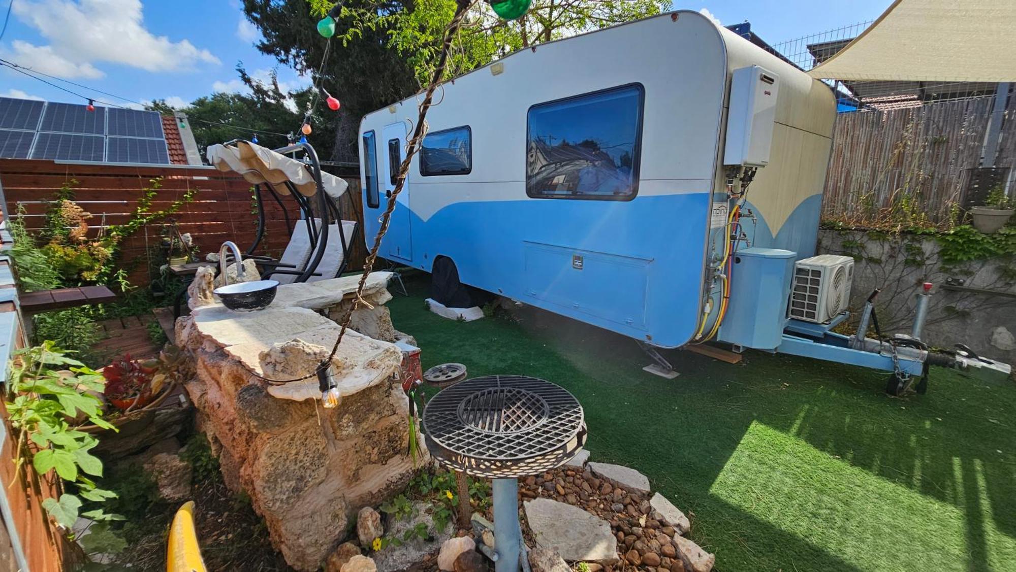 Cozy Seaview Glamping Caravan HaBonim Exterior foto
